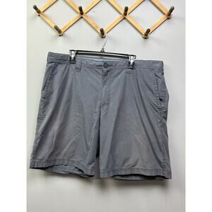 Columbia‎ Chino Shorts Men 40 x 10" Blue Flat Front Pockets Hiking Outdoors